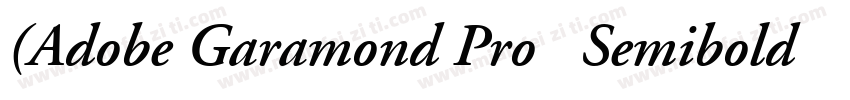 (Adobe Garamond Pro   Semibold Ital字体转换